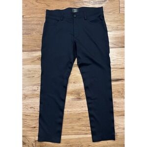 Theory Pants Raffi Slim Fit Tech Ponte Chino Performance Golf Blue Men's 34
